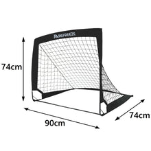 画像をギャラリービューアに読み込む, REFREEZE(リフリーズ) 90×74cm 折りたたみ サッカーゴール ブラック 2個セット 収納バッグ付き 室内 屋外兼用