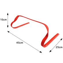 画像をギャラリービューアに読み込む, REFREEZE(リフリーズ) ソフト ミニ ハードル 高さ15cm オレンジ 6個セット 持ち手付き