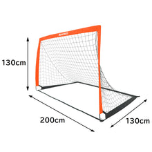 画像をギャラリービューアに読み込む, REFREEZE(リフリーズ) 200×130cm 折りたたみ サッカーゴール オレンジ 1個 収納バッグ付き ポータブル フットサルゴール