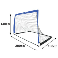 画像をギャラリービューアに読み込む, REFREEZE(リフリーズ) 200×130cm 折りたたみ サッカーゴール ブルー 1個 収納バッグ付き ポータブル フットサルゴール