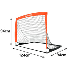 画像をギャラリービューアに読み込む, REFREEZE(リフリーズ) 124×94cm 折りたたみ サッカーゴール オレンジ 1個 収納バッグ付き 室内 屋外兼用