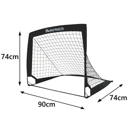 REFREEZE(リフリーズ) 90×74cm 折りたたみ サッカーゴール ブラック 1個 収納バッグ付き 室内 屋外兼用