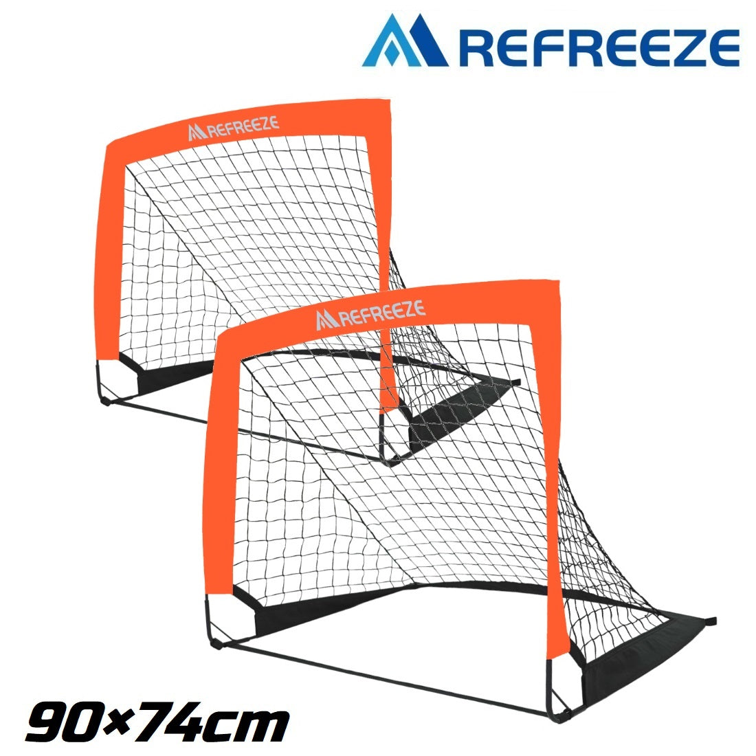 REFREEZE(リフリーズ) 90×74cm 折りたたみ サッカーゴール オレンジ 2