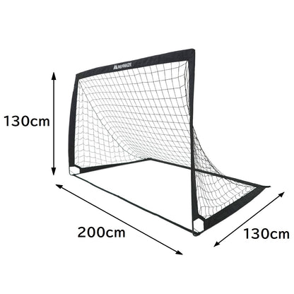 REFREEZE(リフリーズ) 200×130cm 折りたたみ サッカーゴール ブラック 1個 収納バッグ付き ポータブル フットサルゴール