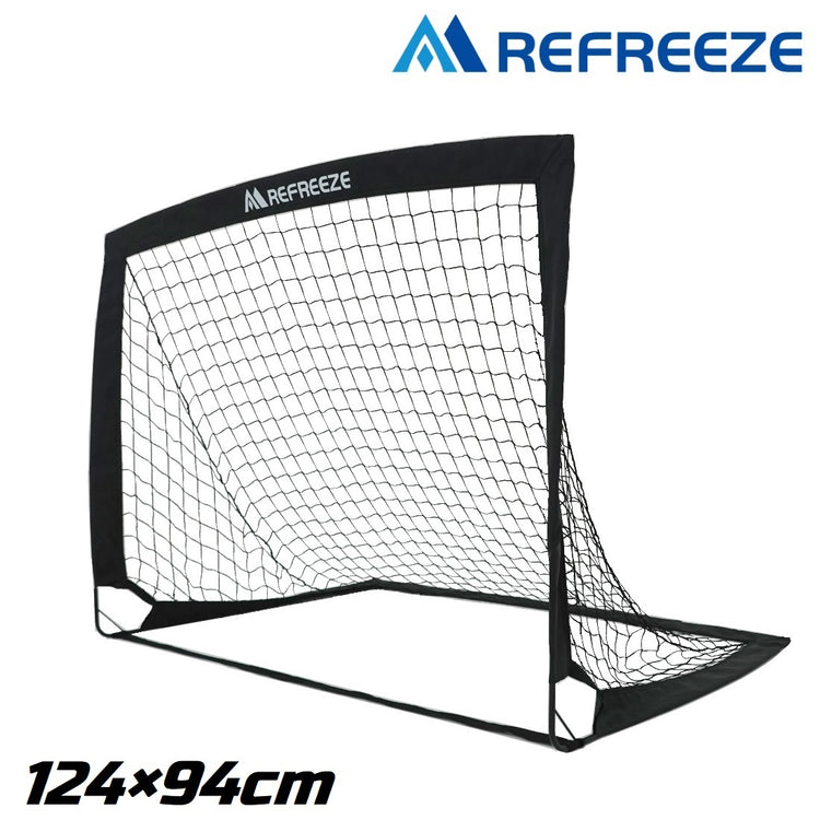 REFREEZE(リフリーズ) 124×94cm 折りたたみ サッカーゴール ブラック 1個 収納バッグ付き 室内 屋外兼用