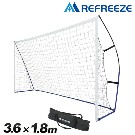 REFREEZE(リフリーズ) 3.6×1.8m ポータブル サッカーゴール 収納バッグ付き フットサルゴール【2個購入で1,000円OFF】