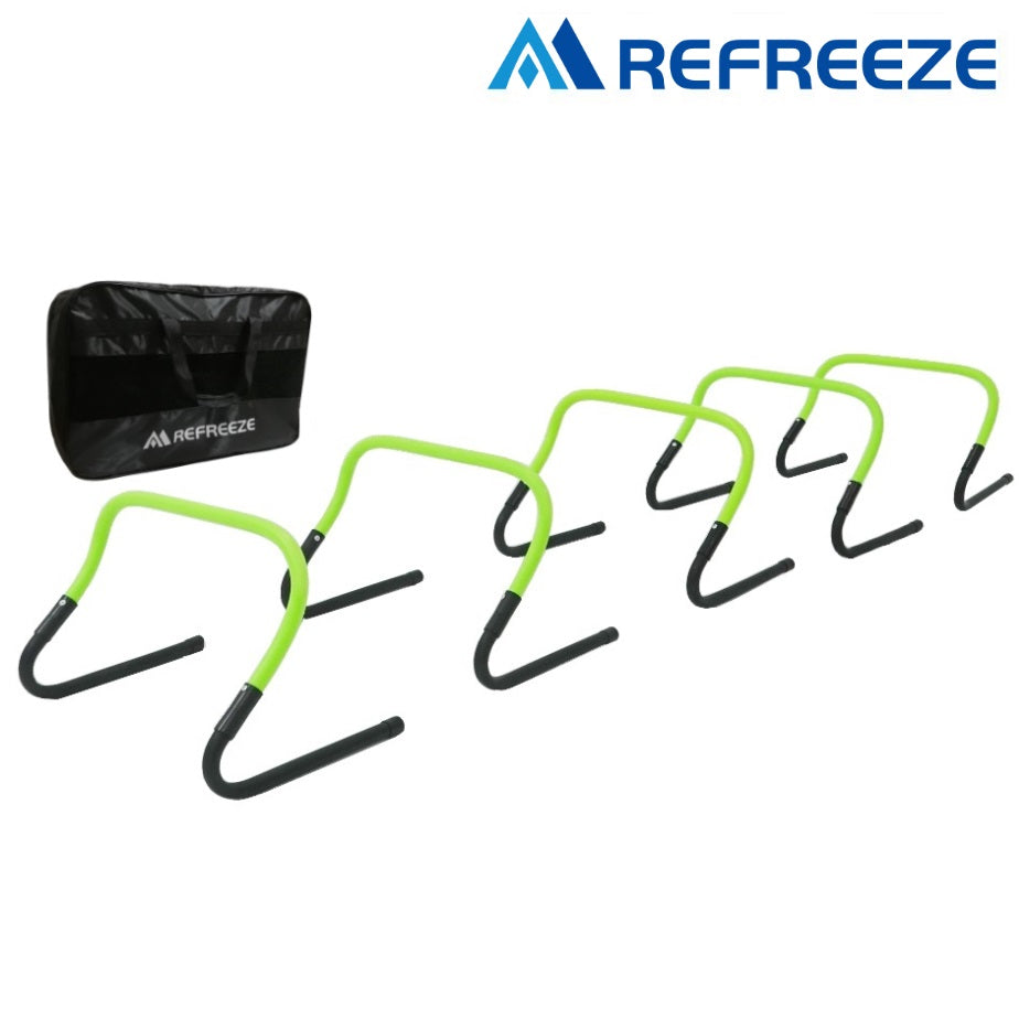 REFREEZE リフリーズ トレーニング ミニハードル ライトグリーン 5個セット 収納バッグ付き